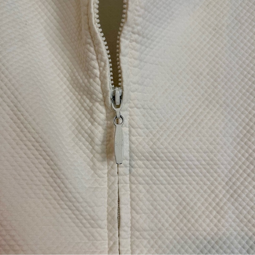 Eileen Fisher Cream Textured Cotton Blend Jacket Size S - Picture 4 of 9